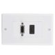 thumbnail image 3 of Elbow-shaped HDMI + VGA interface wall plate, audio and video panel, wall socket for office buildings, US standard., 3 of 5