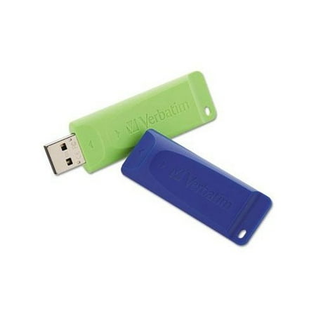 - Store 'n' Go USB Flash Drive, 64GB, Blue, Green, 2/Pack