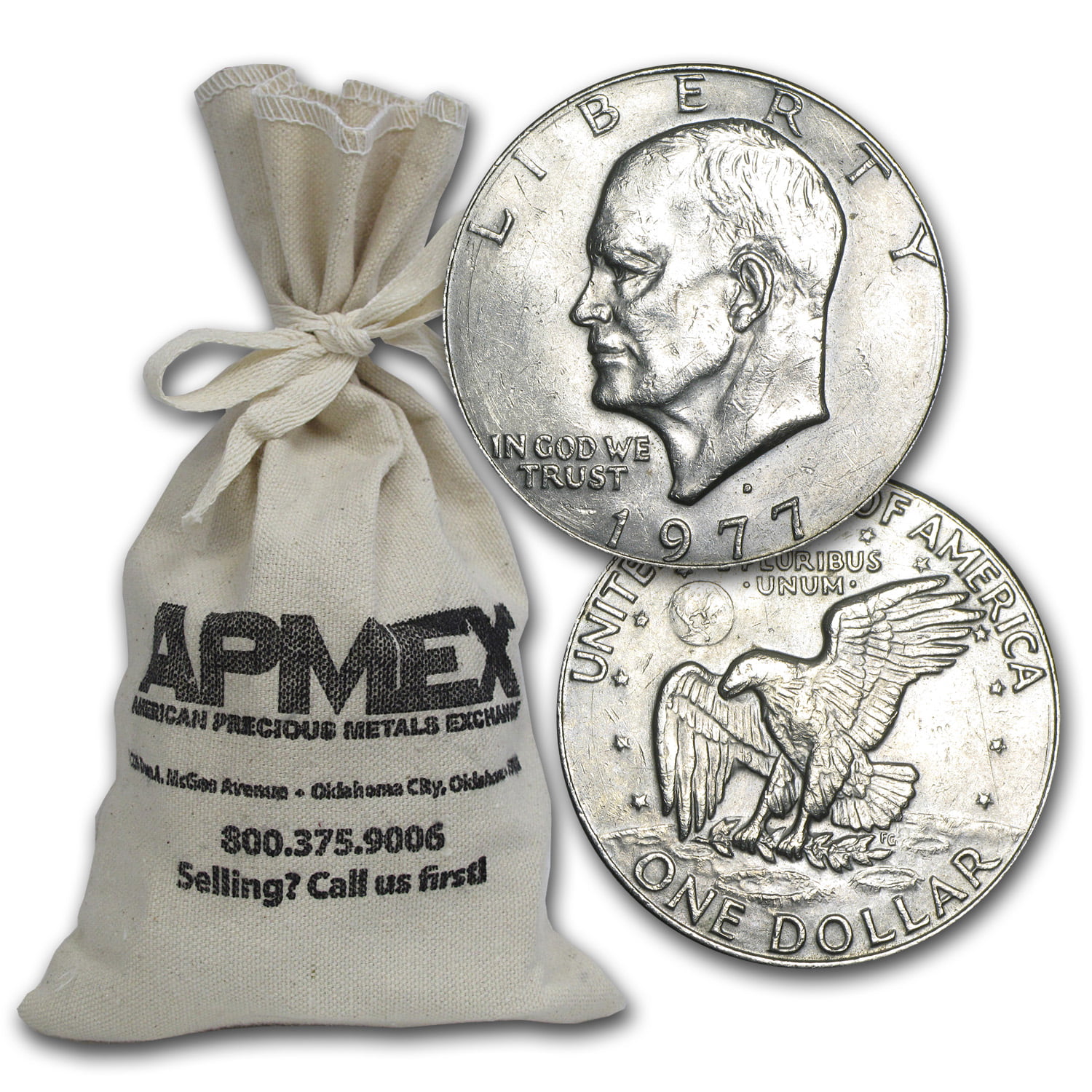 1971-D Clad Eisenhower Dollars 20-Coin Roll BU