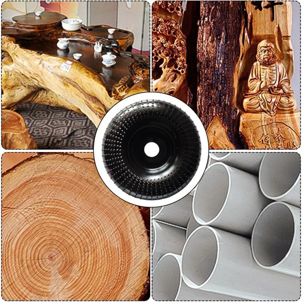 Desct Amoladora angular de disco abrasivo de muela abrasiva de ángulo de madera de acero de 22 mm (negro)