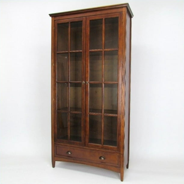 Wayborn Barrister Bookcase With Glass, Two Shelf Bookcase With Glass Doors