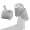 thumbnail image 2 of ziyahi Fringe Chiffon Silk-Like Ribbons for Wedding Bouquets Decor Black+Grey, 2 of 9