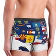 thumbnail image 3 of Fotbe The Map Of United States Men’s Total Support Pouch Boxer Briefs, X-Temp Cooling, Moisture-Wicking Underwear, Regular, Long-leg and Trunk-Large, 3 of 6