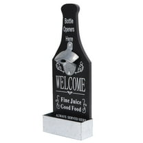 Wall Mounted Beer Bottle Opener for Home Decoration Use Wood Black Color