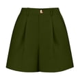 thumbnail image 6 of Ohufall Short for Women High Waisted Pleated Wide Leg Shorts Casual Business Tailored Short Pants with Pockets, 6 of 6