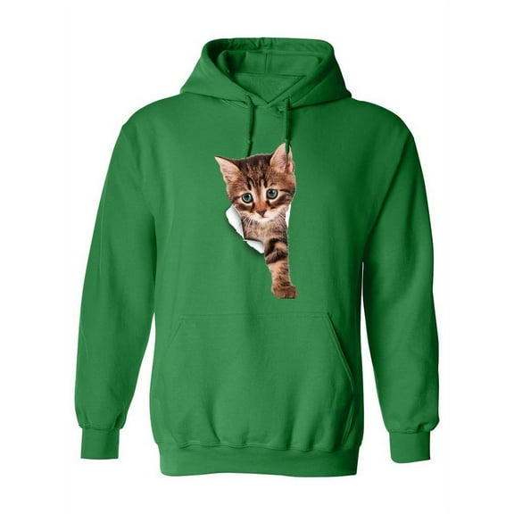 Kitten Through The Hole Hoodie Women -SPIdeals Designs, Female x-Large