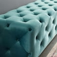 thumbnail image 6 of Modway Amour 72" Tufted Button Entryway Performance Velvet Bench in Sea Blue, 6 of 7