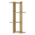 thumbnail image 2 of Danya B. Alvar Corner 4-Tier Floating Ledge Column Wall Shelf - Chestnut, 2 of 11