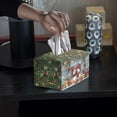 thumbnail image 5 of Psesaysky Waterproof Tissue Box Cover, Rectangle PU Leather Car Tissue Holder, Decorative Facial Paper Organizer Dispenser for Bathroom, Night Stands, Desk, 9.7"X5.2"X5.1" -Christmas Snowman Gift, 5 of 7