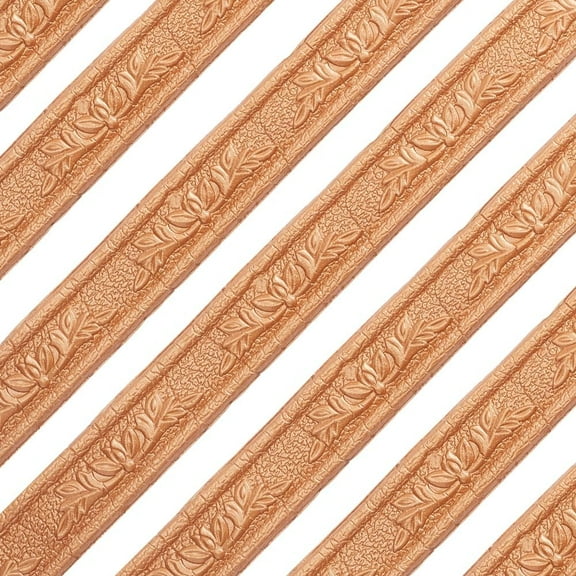 2 Rolls 91x1.6 Inch Foam Molding Peel and Stick 3D Flexible Wall Edging Lines Baseboard Self Adhesive Wallpaper Border Trim Mirror Sticky Wall Base Moulding Trim for Wall Hotel