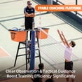 thumbnail image 5 of MR Portable Volleyball Coaching Tower with Ball Bag Attachments, Adjustable Volleyball Referee Stand, Volleyball Training Tower for Passing, Defense, and Blocking Drills, 5 of 9