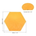 thumbnail image 2 of Unique Bargains Tuiles de Panneau d'Affichage Hexagonales Autocollantes en Feutre pour Mur, Épingles Poussoirs, Jaune, Lot de 4, 2 of 5