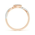 thumbnail image 2 of ANGARA Natural 0.12 Ct. Diamond Infinity Ring in 14K Rose & White Gold for Women (Ring Size: 3), 2 of 9