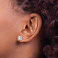 thumbnail image 3 of Auriga Fine Jewelry 14K White Gold 3 cwt. Emerald Lab Grown Diamond Stud Post Earrings For Women (Clarity -VS/SI, Color -DEF), 3 of 5