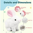 thumbnail image 2 of Guvpev Bunby - My Realistic Bunny Toys, Realistic Bunny Stuffed Animals Can Walk, Talk, Twitching & Shaking Ear, Easter Plush Rabbit Interactive Toys, Easter Basket Stuffers Gifts for Boys Girls, 2 of 6