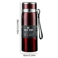 thumbnail image 3 of Stainless Steel Thermos under $5! Xqxayjr Portable Stainless Steel Insulated Cup,800ml Large Capacity Thermos with Carry Rope,Vacuum Flask for Hot Cold Drinks,Outdoor Travel Commute Mug,Vehicle Cup, 3 of 5
