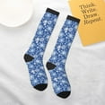thumbnail image 5 of Balery whiet Snowflake blue background Printed Novelty Socks Men's Women's Crew Socks Sports Socks Knee High Socks Cotton Socks Quirky and Cool Socks, 5 of 9