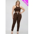 thumbnail image 4 of Curvy Crop Tank Top & Ruched Pants Ensemble, 4 of 10