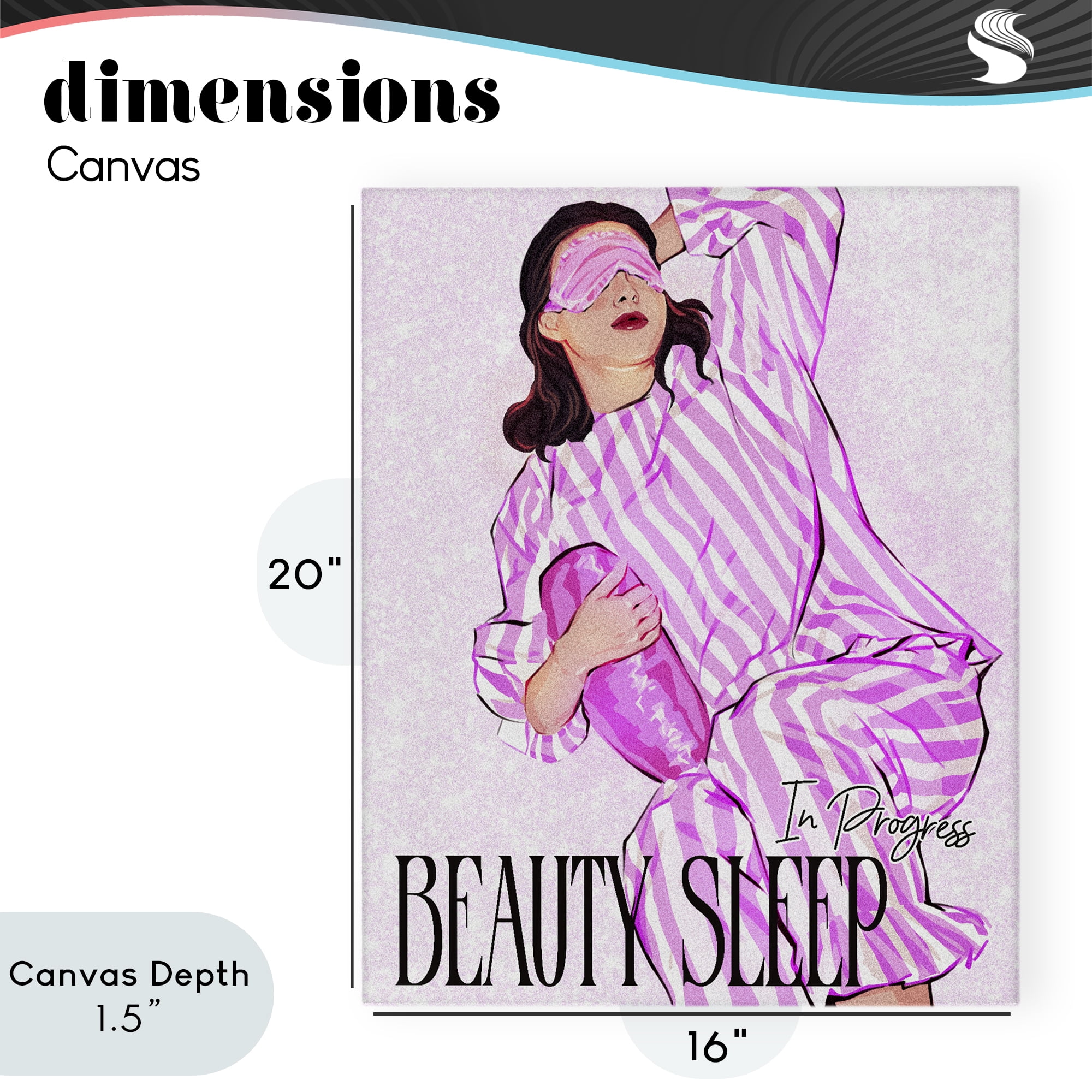 Stupell Industries Beauty Sleep In Progress Canvas Wall Art, design by Ziwei Li