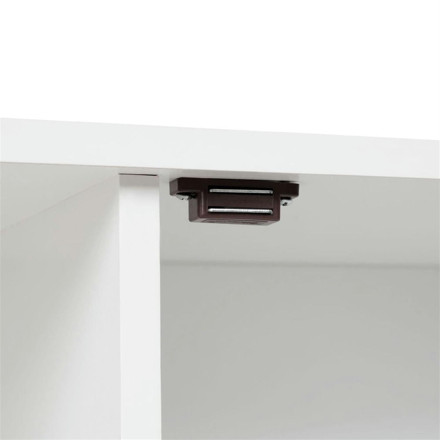 Demi Bonn Farmhouse Sideboard Buffet Cabinet with Hinged Barn Doors, 58" Large Kitchen Storage Cabinet with Adjustable Shelves for Dining Room, Living Room, Enterway, White