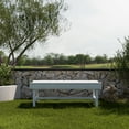 thumbnail image 2 of Wildridge Classic Vineyard Bench, White - Outdoor Weather Resistant Poly Lumber Bench for Patio, Deck, Garden, 2 of 4