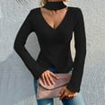 thumbnail image 2 of Otvok Winter Womens Tops Zipper Long Sleeve Solid Color Sweater, 2 of 6