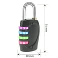 thumbnail image 2 of Office 4-digit Combination Lock Camping Business Trip Suitcase Luggage Locker Gate Door Resettable Padlock Security Accessories Dark red, 2 of 9