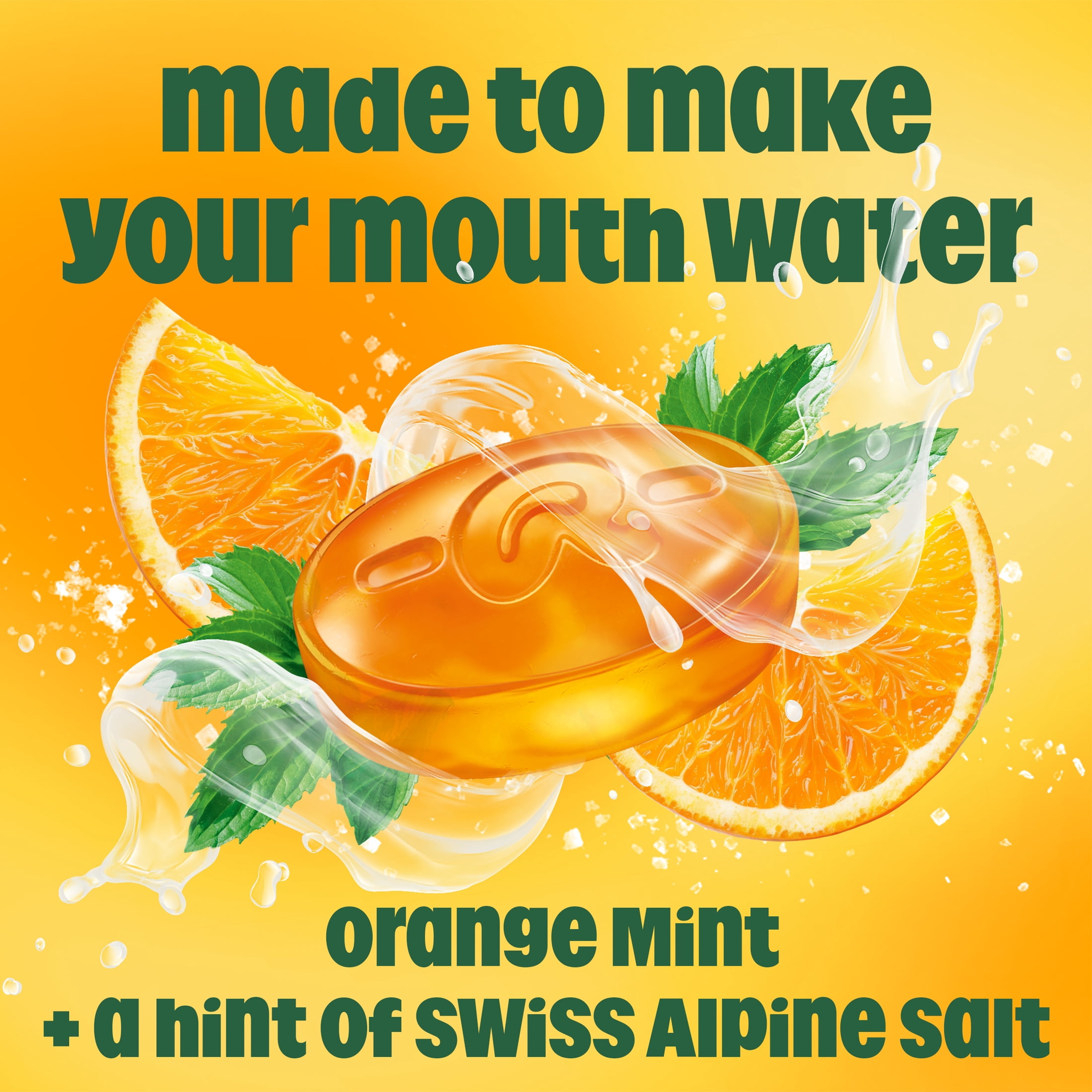 Ricola Sugar Free Orange Mint Mouthwatering Drops to Quench Dry Mouth, 40 Count