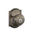 thumbnail image 7 of SCHLAGE F51A Georgian with Camelot Rose Keyed Entry Lock C Keyway with 16211 Latch 10063 Strike Matte Black Finish, 7 of 7