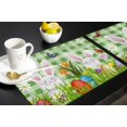 thumbnail image 5 of Easter Day Placemats Set of 4 - Happy Easter Cute Rabbit Eggs Spring Flower Place Mat for Dining Table Washable Cotton Linen Table Mats, 12 x 18 Inch, 5 of 6