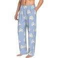 thumbnail image 2 of Uemuo Cute Poodle Dog Pattern Men's Wide Leg Palazzo Lounge Pants with Pockets Light Weight Loose Comfy Casual Pajama Pants-X-Large, 2 of 9