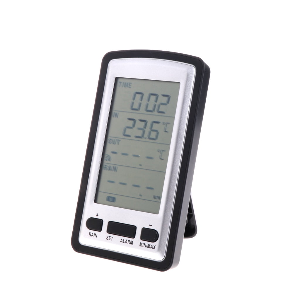 Rain gauge weather station instrument thermometer digital wireless rain gauge