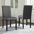thumbnail image 2 of Subrtex Faux Leather Indoor Dining Chair Set of 2, Modern Mid-Century Chairs for Home, Gray, 2 of 9