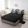 thumbnail image 5 of Manfei Wild Deer Moose Twin Bedding Sets, Jungle Animal Wildlife Bedding Comforter Set, Black White Grid Check Sheet Sets, Microfiber Bedroom Decor Reversible 7 Pieces, 5 of 8
