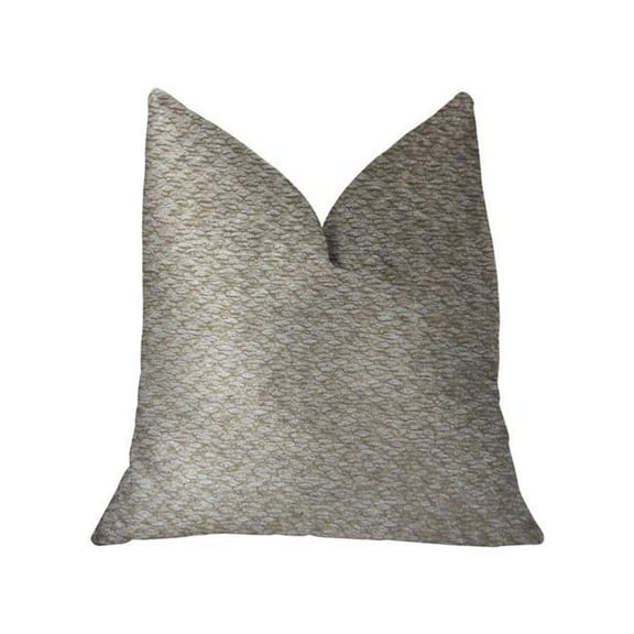 Cr me Brulee Beige Luxury Throw Pillow, 20 x 36 in. King