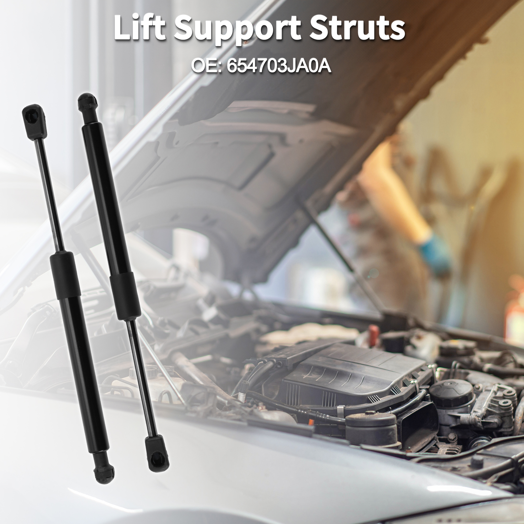 Unique Bargains 2Pcs Front Hood Lift Supports for Infiniti QX60 2013-2019 No.654703JA0A