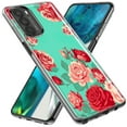 thumbnail image 2 of MUNDAZE LG Stylo 6 Étui de Téléphone Double Couche Turquoise Turquoise Vintage Rose Pastel Rouge, 2 of 6