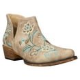 Roper Womens Ava Floral Embroidered Snip Toe Cowboy Ankle Boots