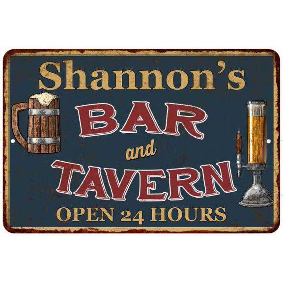 Shannon's Green Bar & Tavern Rustic Sign Decor 8x12 108120047844