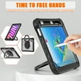 thumbnail image 4 of Dteck Case for iPad mini (A17 Pro) 8.3 inch 2024 / iPad mini 6th Generation,Military Grade Shockproof TPU Protective Cover for Kids with Stand -Grip Handle - Shoulder Strap - Pencil Holder,Black, 4 of 11