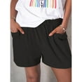 thumbnail image 2 of Vedolay Women's Shorts Elastic High Waist Casual Workout Shorts with Pockets,Z5-Black S, 2 of 4