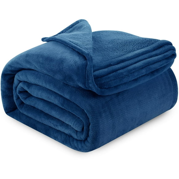 Blanket Utopia Bedding de forro polar azul marino, tamaño doble 150 x 230 cm