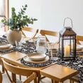thumbnail image 6 of Black White Floral Round 13 Inch Placemats Set of 4, Farmhouse Vintage Botanical Leaves HeatResistant Non Slip Place Mats for Dining Table, Wipeable Braided Kitchen Table Mats for Housewarming, 6 of 9