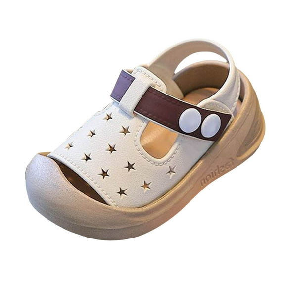 Gubotare Baby Sandals Walking Sandals Baby Girl Dressy Summer Girls Sandals Soft Anti Slip Rubber Sole Summer Outdoor Shoes Toddler First Walkers Size 4.5 (White,Toddler 4.5)