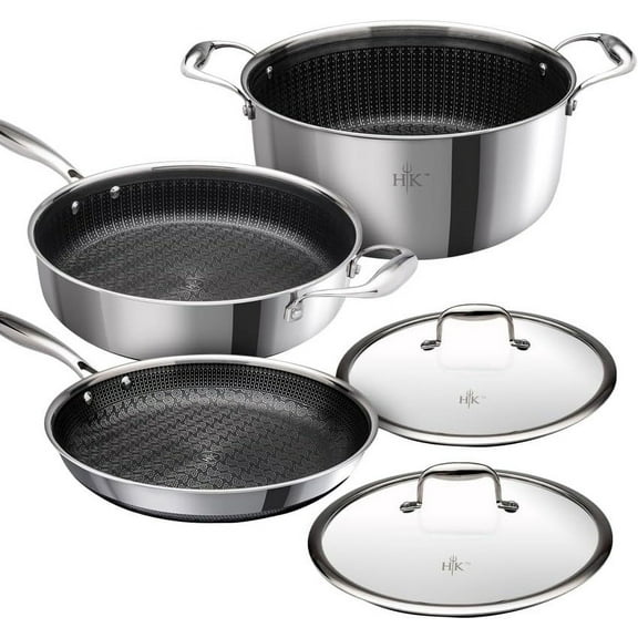 Hell's Kitchen Ceramic Hybrid 5 Piece Cookware Set