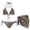 Camouflage Hunting Oak, variant on Women’s Halter Triangle Swimsuit Sets Palm Leaves Print Tie String Bikini Sets with Matching Sarong Cover-Up Skirt for Ladies Hawaii Style Beachwear