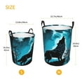 thumbnail image 3 of Naloa Blue Full Moon Wolf Large Laundry Basket Waterproof Round Collapsible Storage bin with Handles for Hamper Kids Room,Toy StorageMedium, 3 of 6