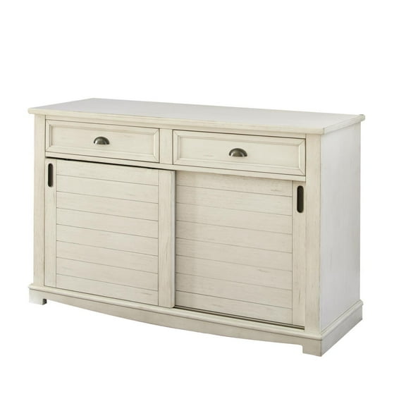 Steve Silver Cayla Wood Buffet in Distressed Antique White
