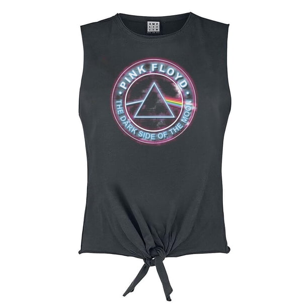 Amplified - Camiseta Sin Mangas Neon Sign Pink Floyd para Mujer (Carbón)