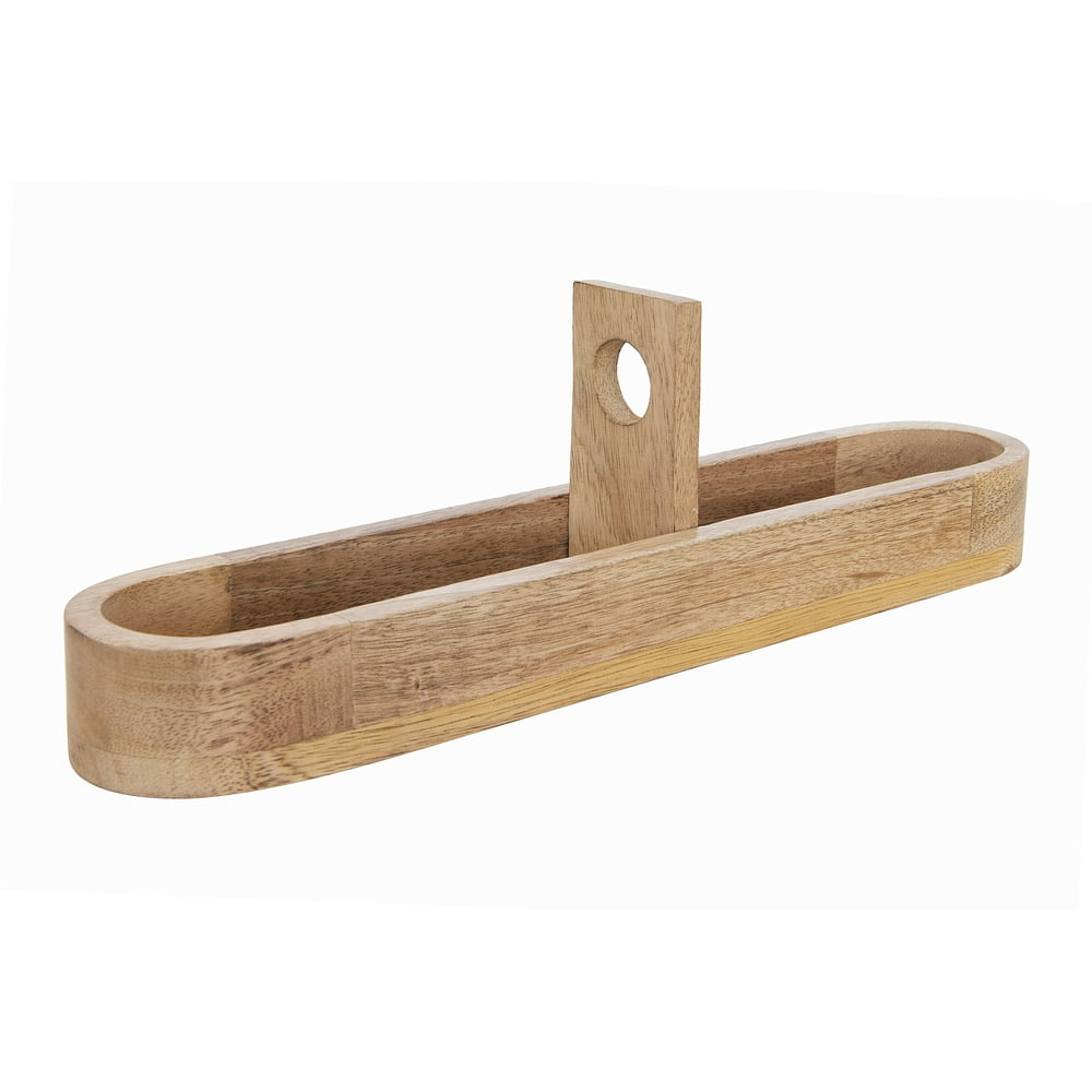Creative CoOp Mango Wood Vintage Cracker Tray with Pivoting Piece for Supporting Crackers